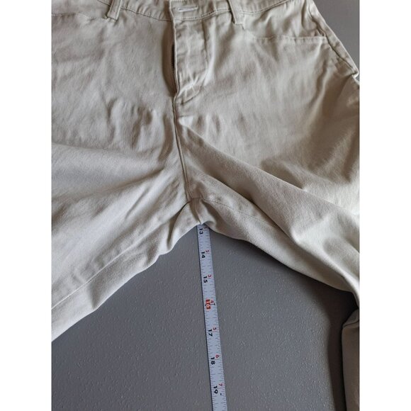 Lee Women Capri Chino Pants Size 10 Khaki Wide Leg Flat Front Preppy Classiccore - Picture 7 of 7